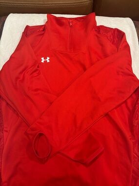 Under Armour Red Half-Zip Performance Pullover